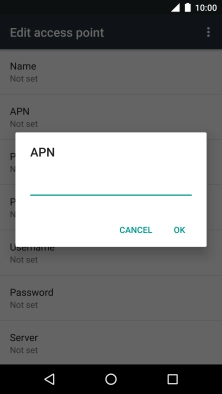 Key in mms.vodafone.net and press OK.
