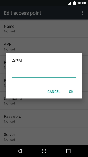 Key in mms.vodafone.net and press OK.