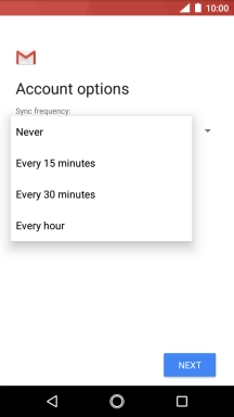 Press the required setting.