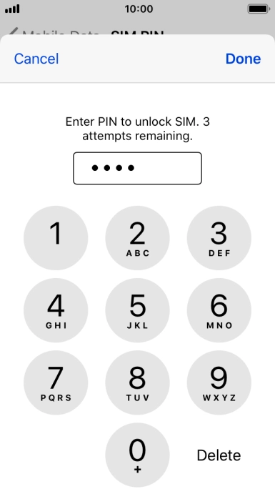 Key in your PIN and press Done.