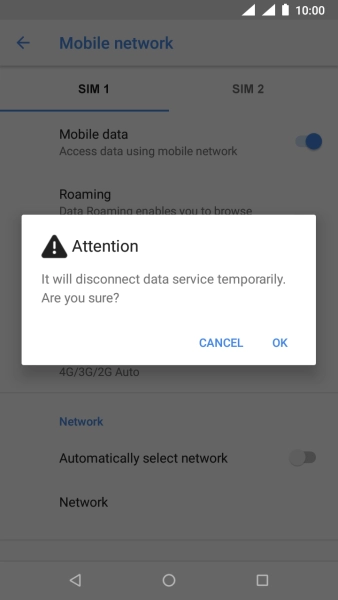 Press OK and your phone will search for networks.