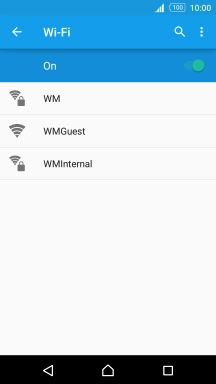 Press the required Wi-Fi network.