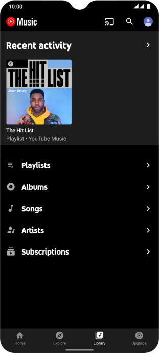 Press the required category.