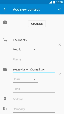 Press the drop down list below the email address.