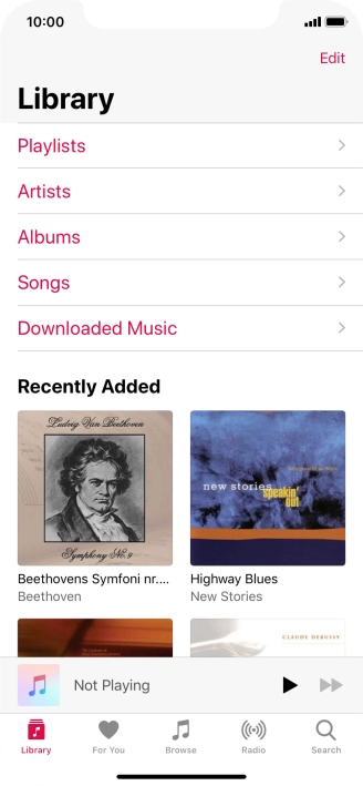Press Playlists.