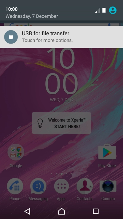 Press the connections icon.