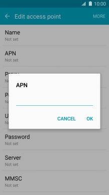 Key in mms.vodafone.net and press OK.