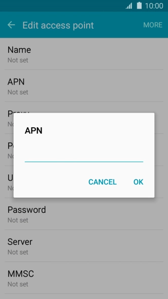 Key in mms.vodafone.net and press OK.
