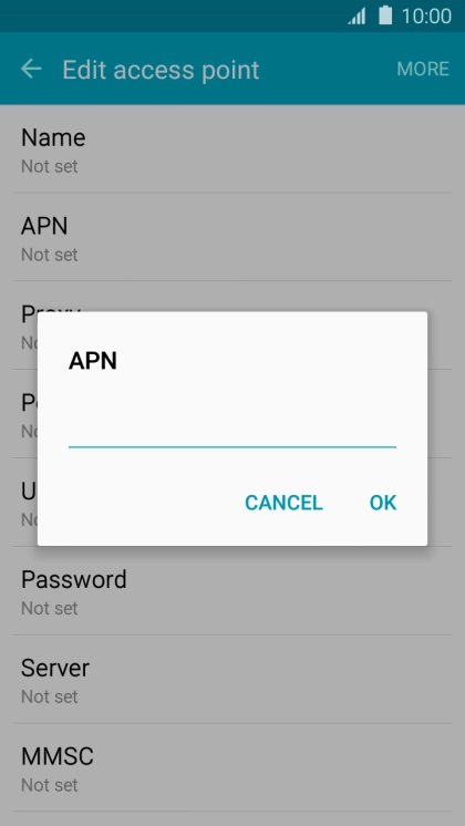 Key in mms.vodafone.net and press OK.