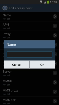 Key in Vodafone MMS and press .