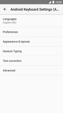 Press Languages.