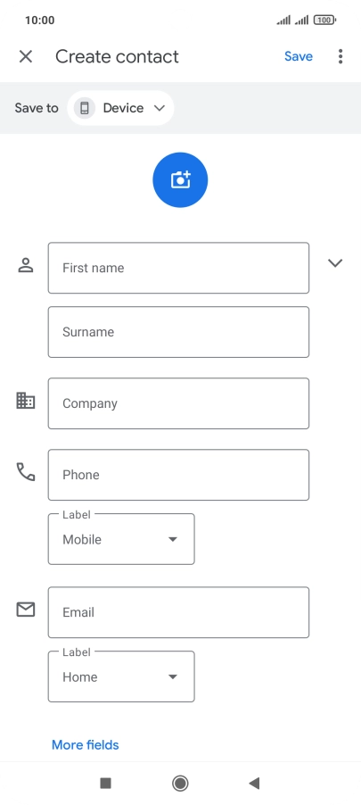 Press First name and key in the required first name.