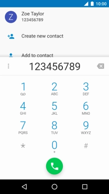 Key in the required number and press the call icon.