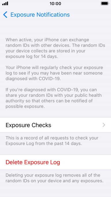 Press Delete Exposure Log.