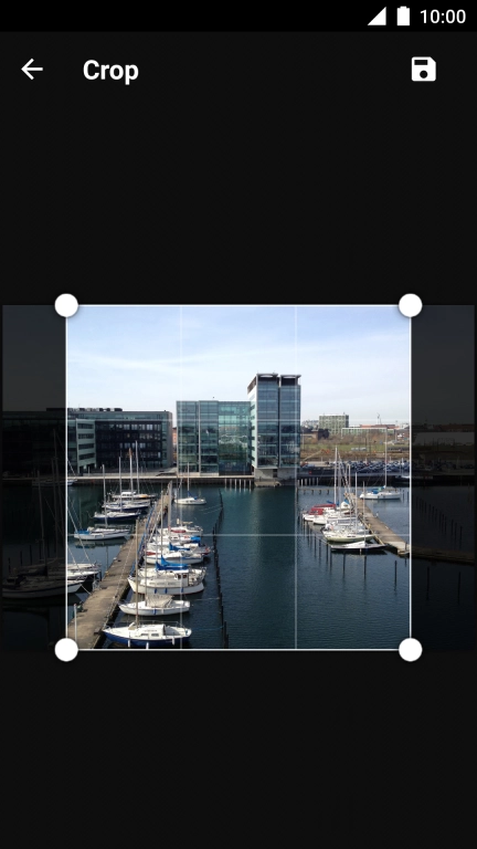 Drag the frame to the required position to select the required detail and press the save icon.