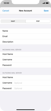Press Save. Your email account has now been set up. To select more settings for incoming and outgoing server, proceed with the following steps.