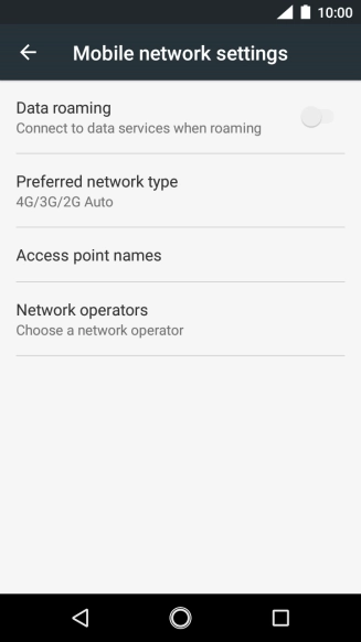 Press Access point names.