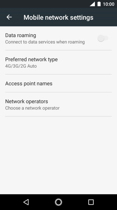Press Access point names.