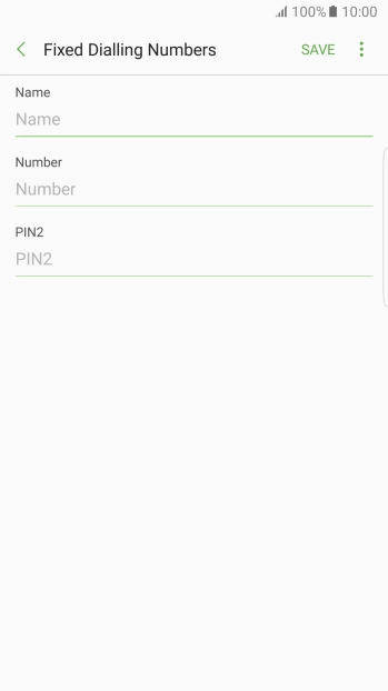 Press Name and key in the required name.