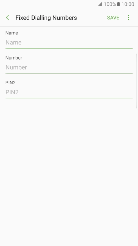 Press Name and key in the required name.