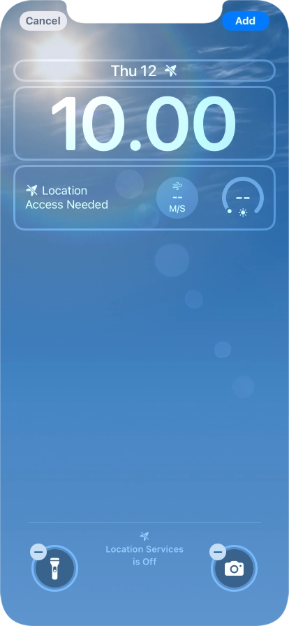 To customise the way the lock screen date is displayed, press the date widget and follow the instructions on the screen to select the required widget display mode.