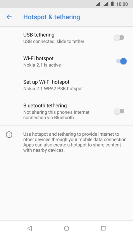 Press the Home key to return to the home screen.
