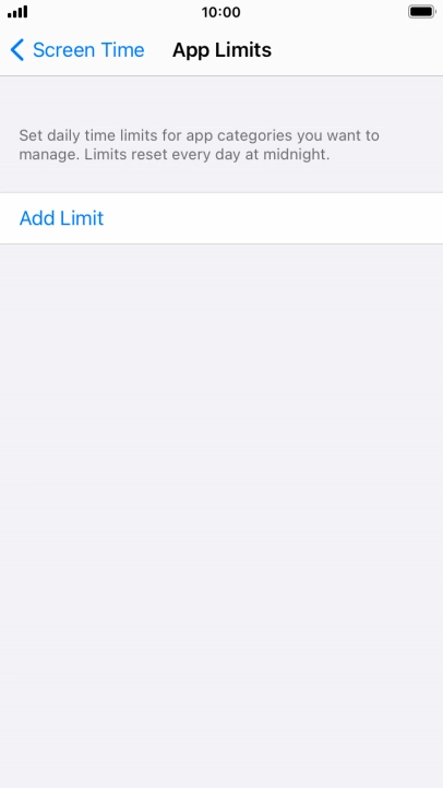 Press Add Limit.