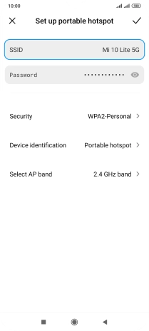 Press Password and key in the required password.