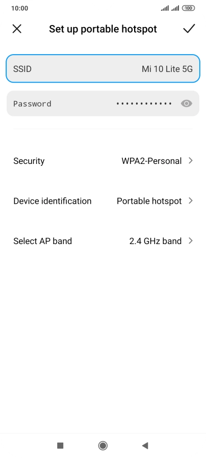 Press Password and key in the required password.
