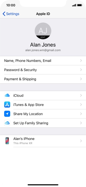 Press iCloud.