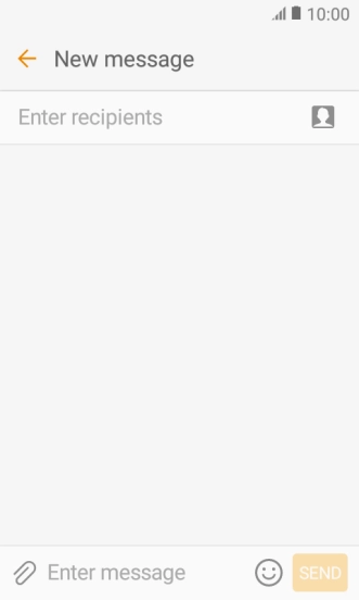 Press the search field and key in the first letters of the recipient's name.