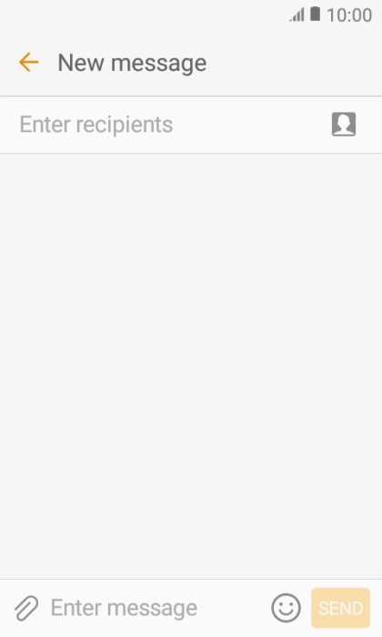 Press the search field and key in the first letters of the recipient's name.