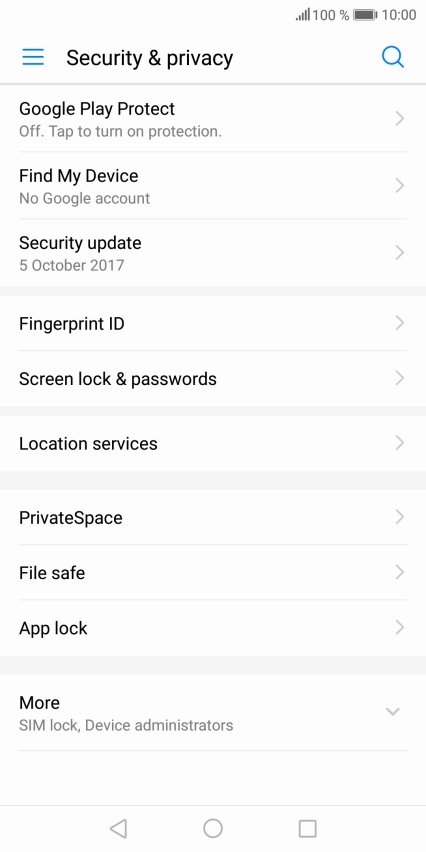 Press Screen lock & passwords.