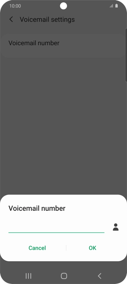 Key in (prefix) 5 (your phone number) and press OK.