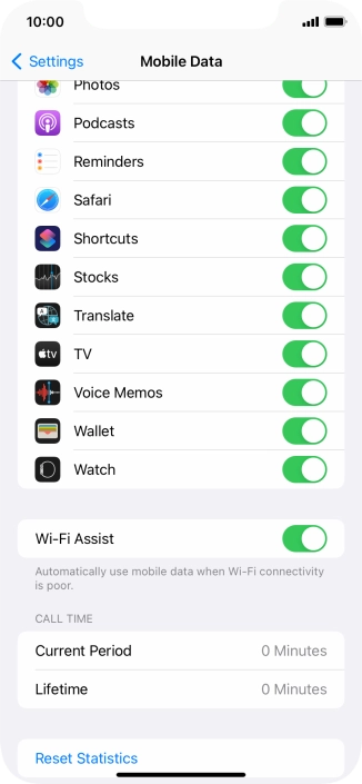 Press the indicator next to 