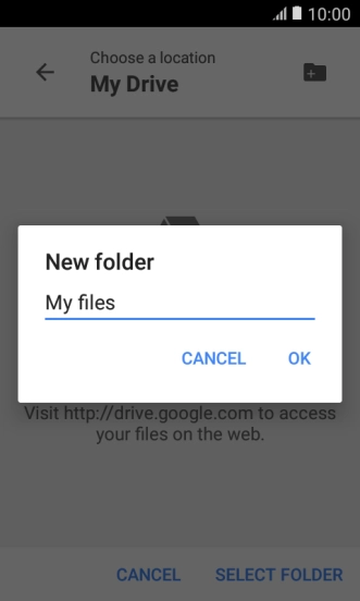 Key in the required name and press OK.