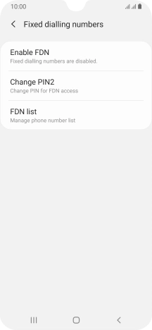 Press Enable FDN.
