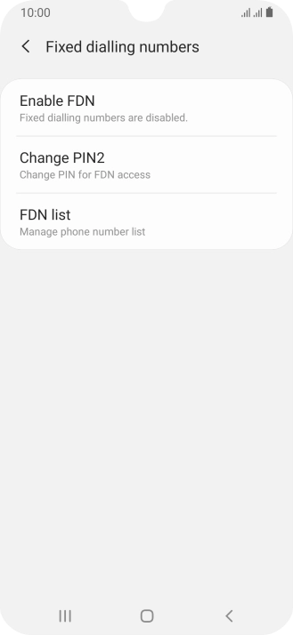 Press Enable FDN.