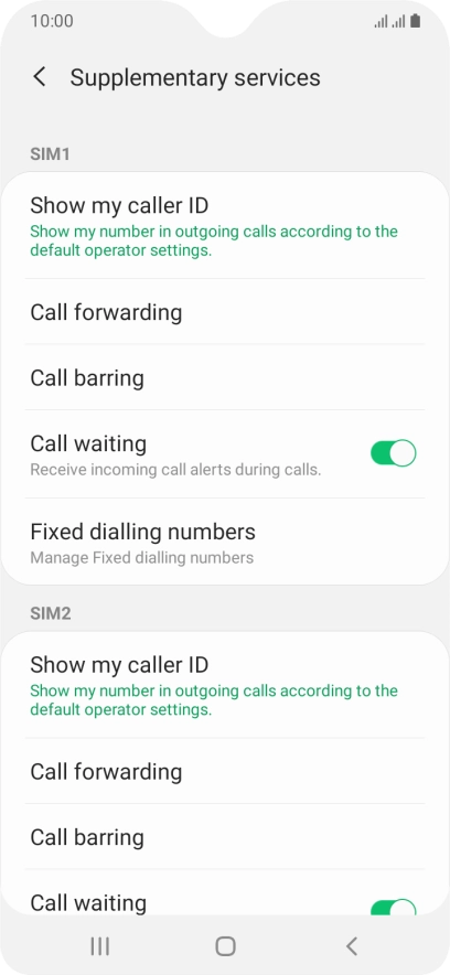 Press the indicator next to 