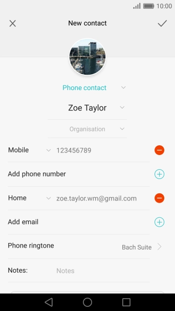 Press the confirm icon.