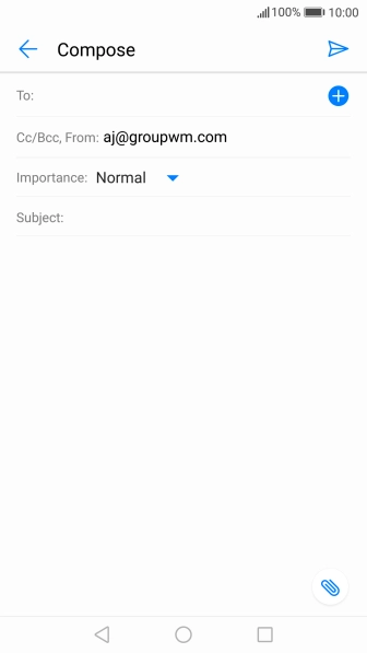 Press the search field and key in the first letters of the recipient's name.