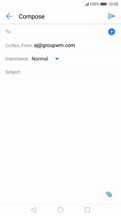 Press the search field and key in the first letters of the recipient's name.