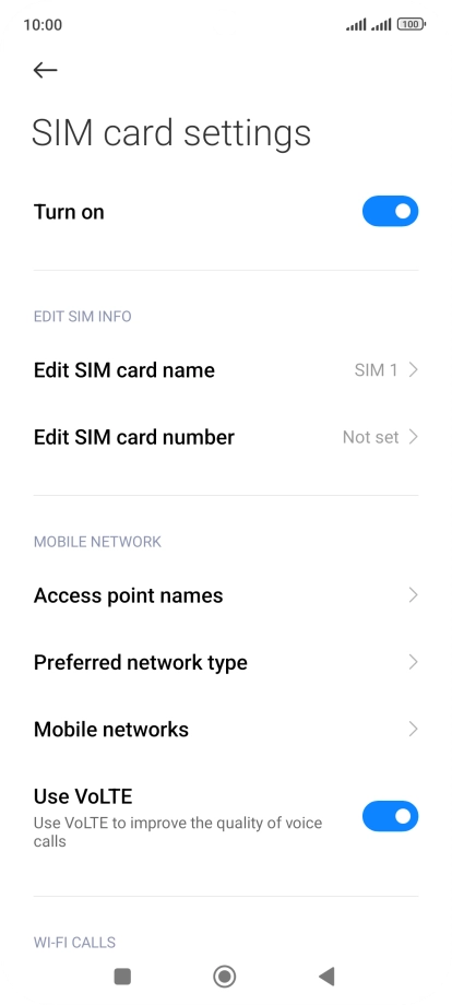 Press Access point names.