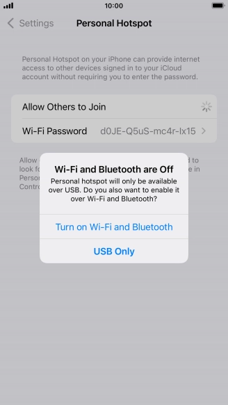 If Wi-Fi is turned off, press Turn on Wi-Fi and Bluetooth.