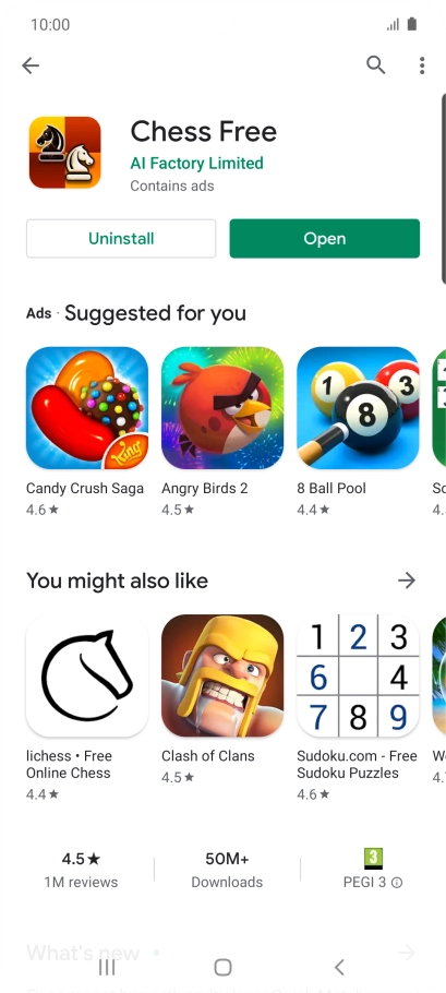 Press the Home key to return to the home screen.