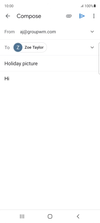 Press the attachment icon.