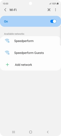 Press the menu icon.