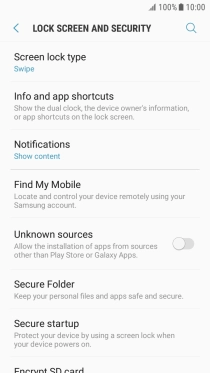 Press Screen lock type.
