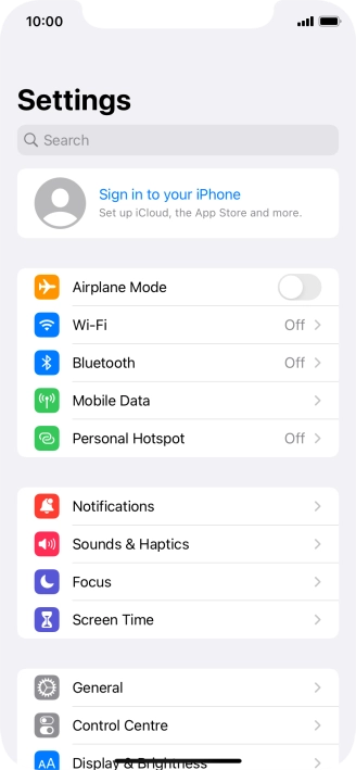 Press Sign in to your iPhone.