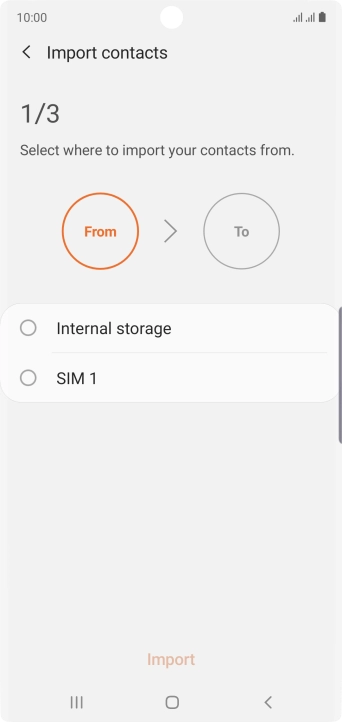 Press the required SIM.